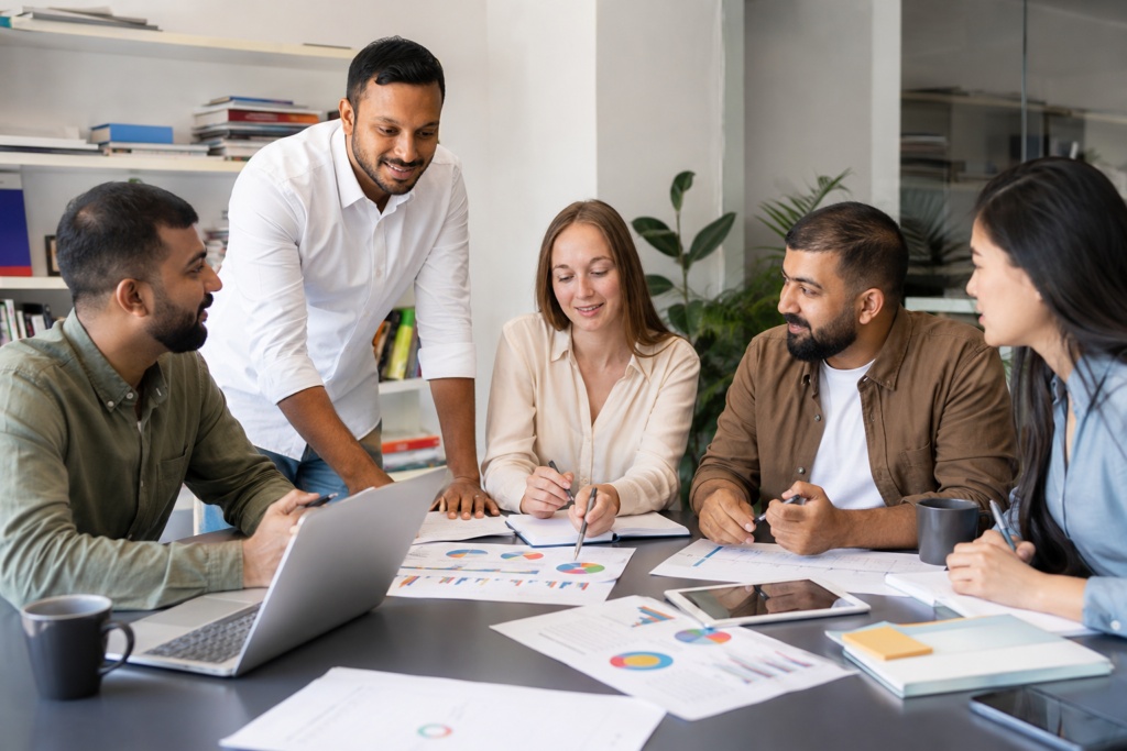 Digital marketing team collaborating E8IM